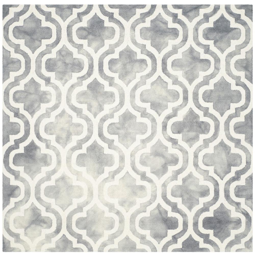DIP DYE, GREY / IVORY, 7' X 7' Square, Area Rug, DDY537C-7SQ. Picture 1