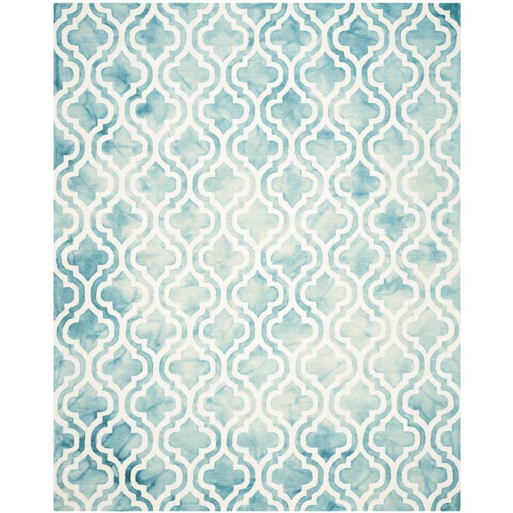 DIP DYE, TURQUOISE / IVORY, 8' X 10', Area Rug, DDY537D-8. Picture 1