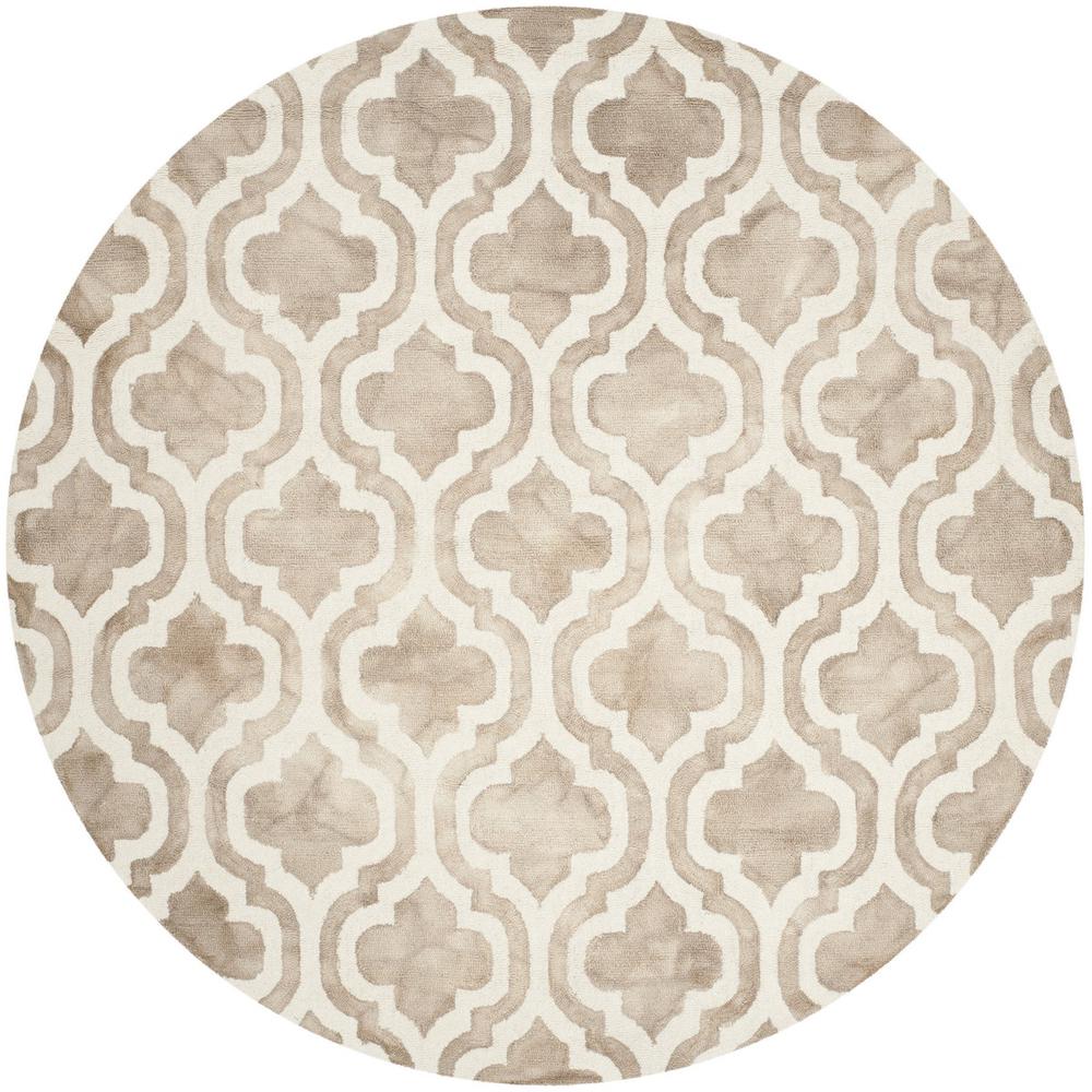 DIP DYE, BEIGE / IVORY, 7' X 7' Round, Area Rug, DDY537G-7R. Picture 1