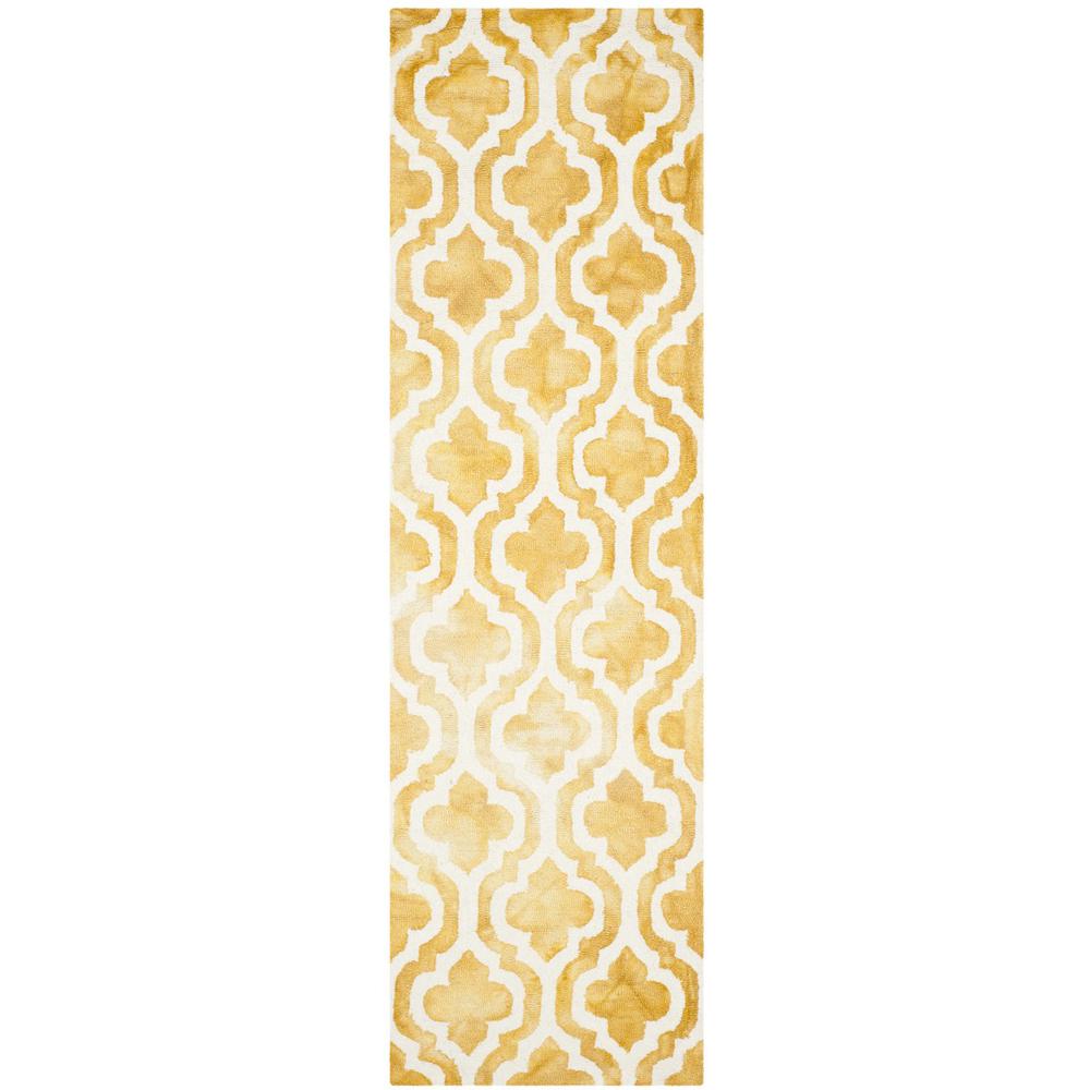 DIP DYE, GOLD / IVORY, 2'-3" X 8', Area Rug, DDY537H-28. The main picture.