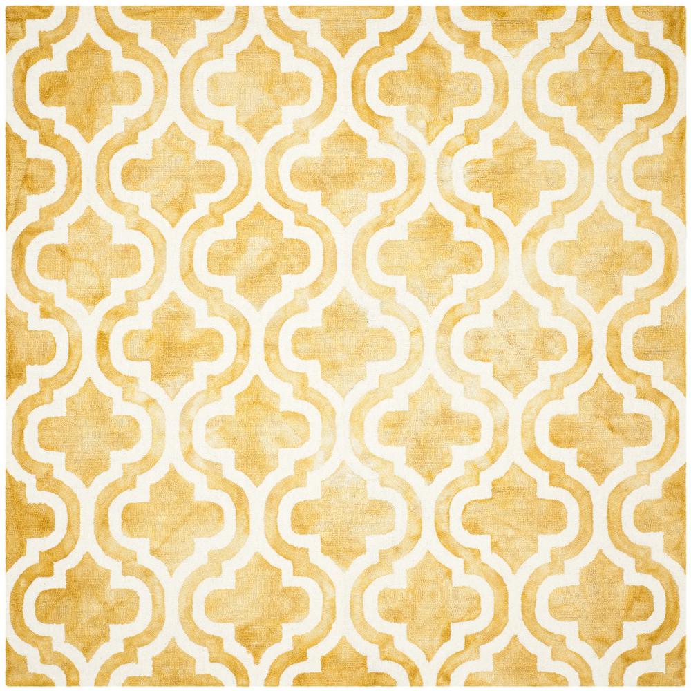 DIP DYE, GOLD / IVORY, 7' X 7' Square, Area Rug, DDY537H-7SQ. Picture 1