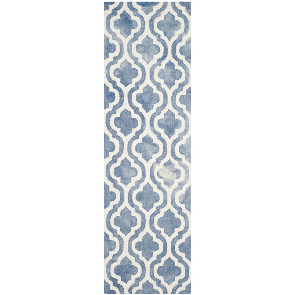 DIP DYE, BLUE / IVORY, 2'-3" X 8', Area Rug, DDY537K-28. Picture 1