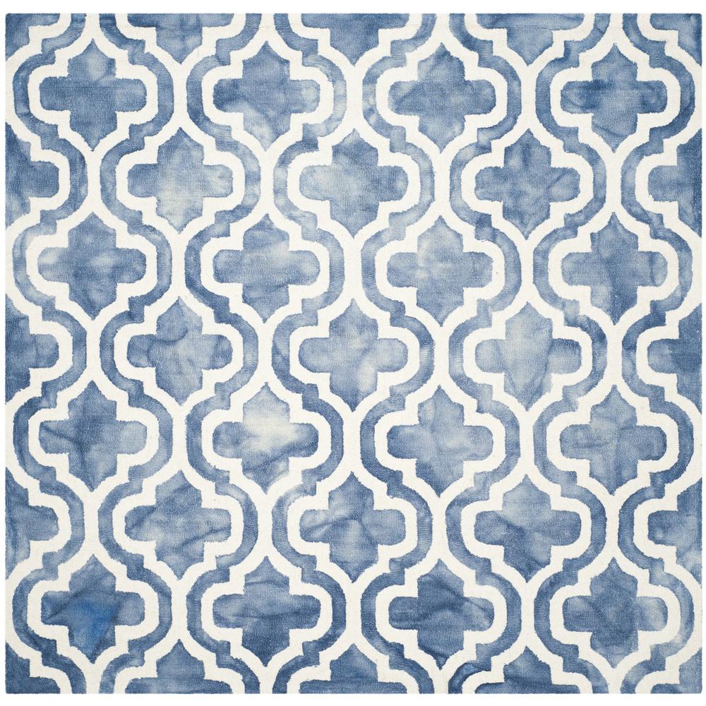 DIP DYE, BLUE / IVORY, 7' X 7' Square, Area Rug, DDY537K-7SQ. Picture 1