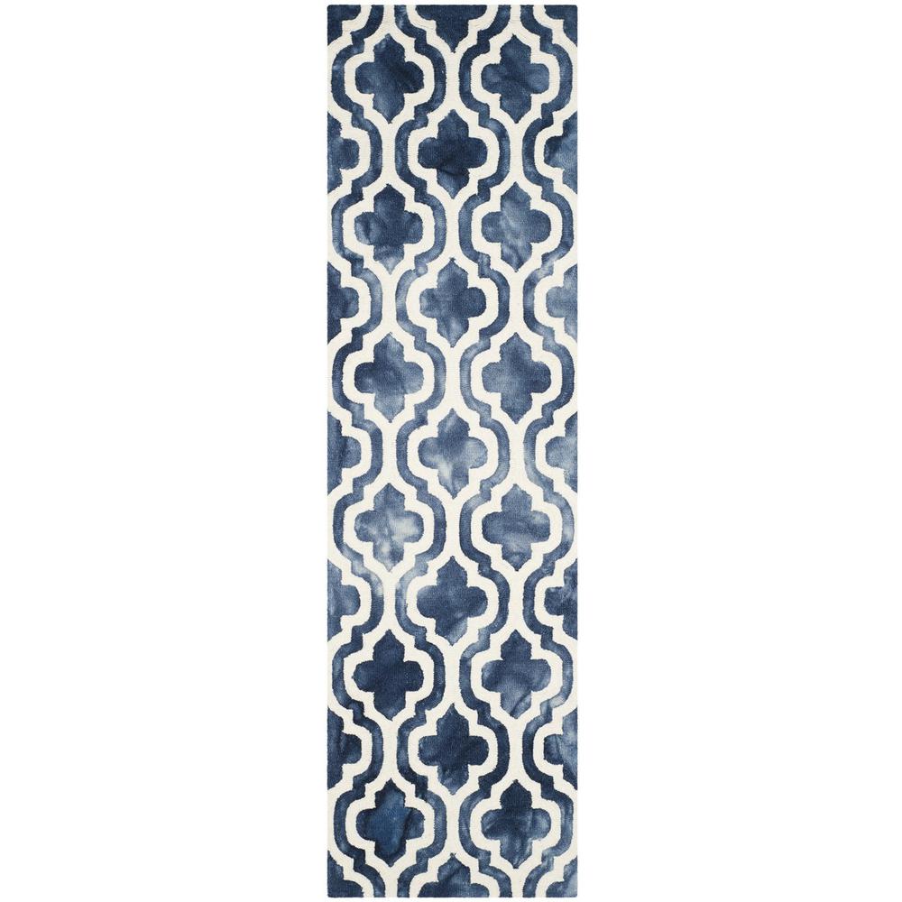 DIP DYE, NAVY / IVORY, 2'-3" X 8', Area Rug, DDY537N-28. Picture 1