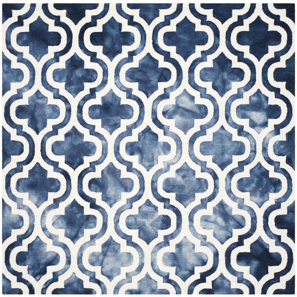 DIP DYE, NAVY / IVORY, 7' X 7' Square, Area Rug, DDY537N-7SQ. Picture 1