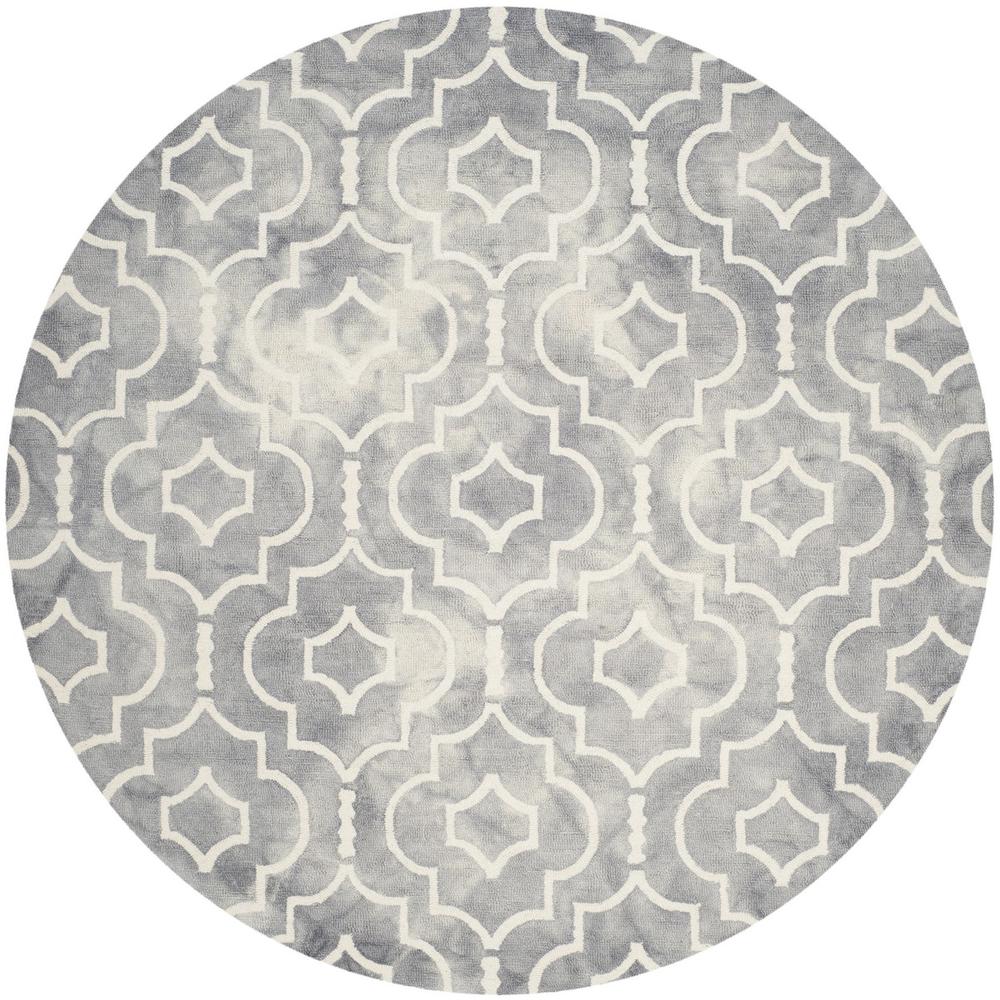 DIP DYE, GREY / IVORY, 7' X 7' Round, Area Rug, DDY538C-7R. Picture 1