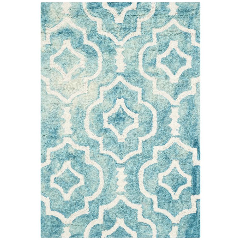 DIP DYE, TURQUOISE / IVORY, 2' X 3', Area Rug, DDY538D-2. Picture 1