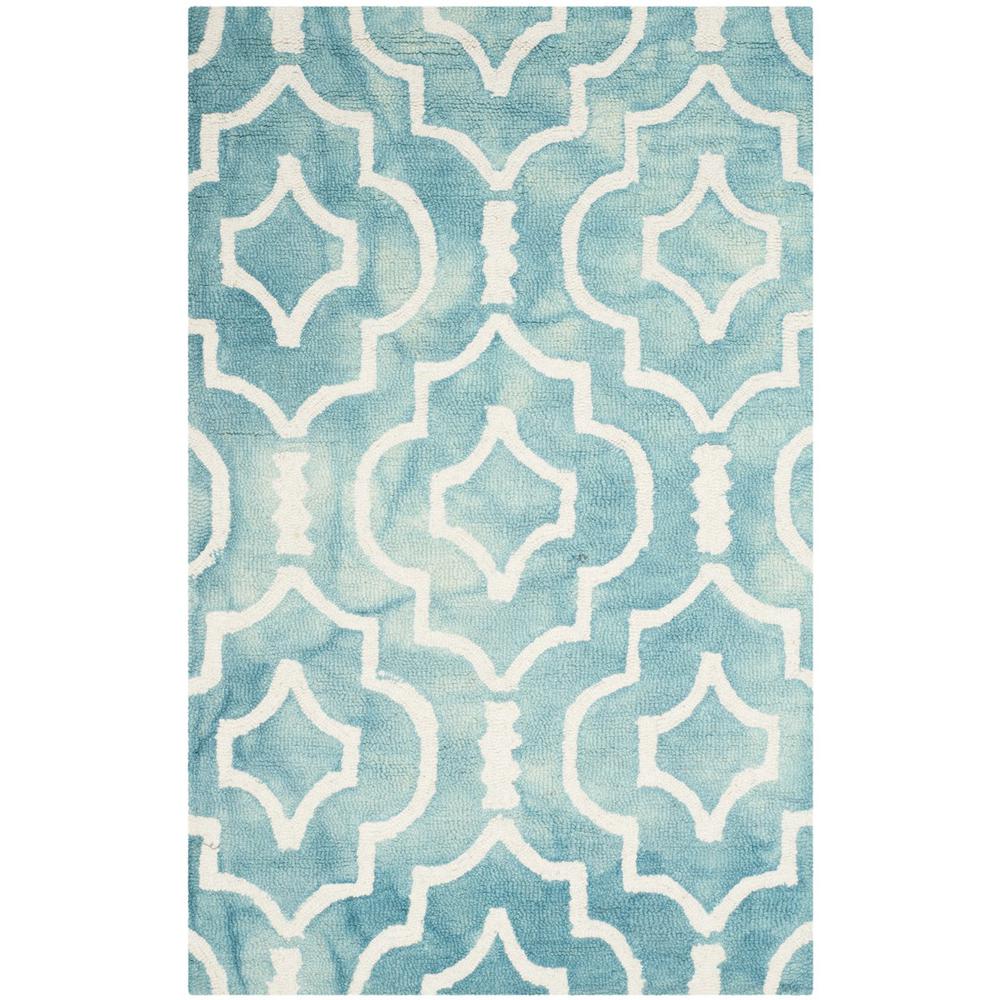DIP DYE, TURQUOISE / IVORY, 2'-6" X 4', Area Rug, DDY538D-24. The main picture.