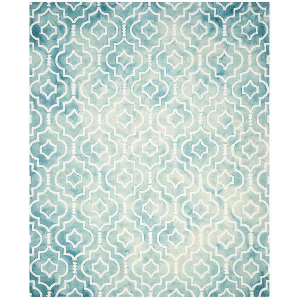 DIP DYE, TURQUOISE / IVORY, 8' X 10', Area Rug, DDY538D-8. Picture 1