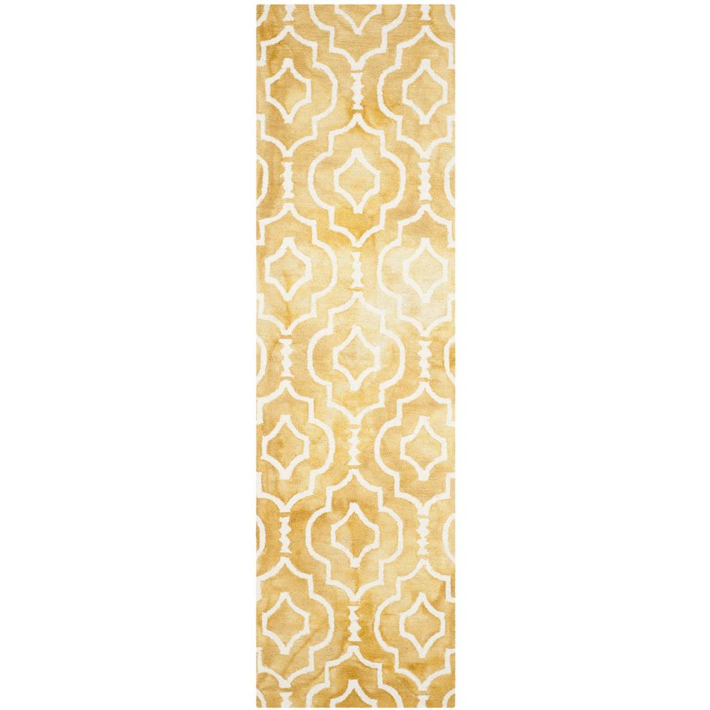 DIP DYE, GOLD / IVORY, 2'-3" X 8', Area Rug, DDY538H-28. Picture 1