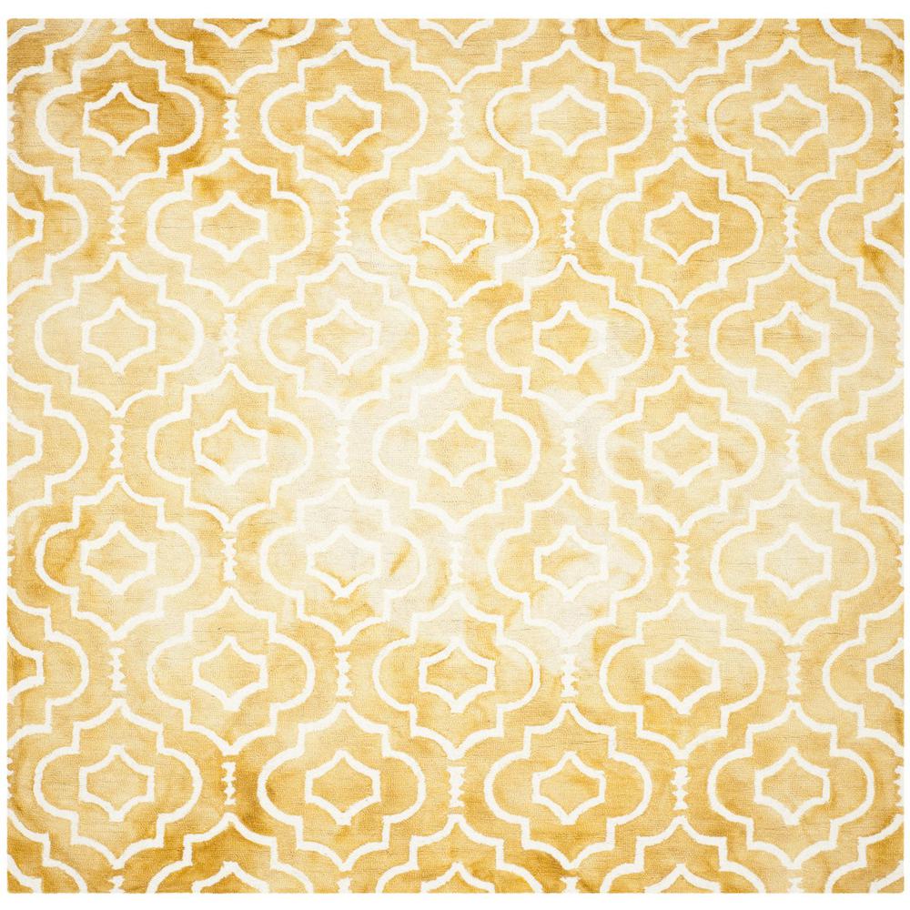 DIP DYE, GOLD / IVORY, 7' X 7' Square, Area Rug, DDY538H-7SQ. Picture 1