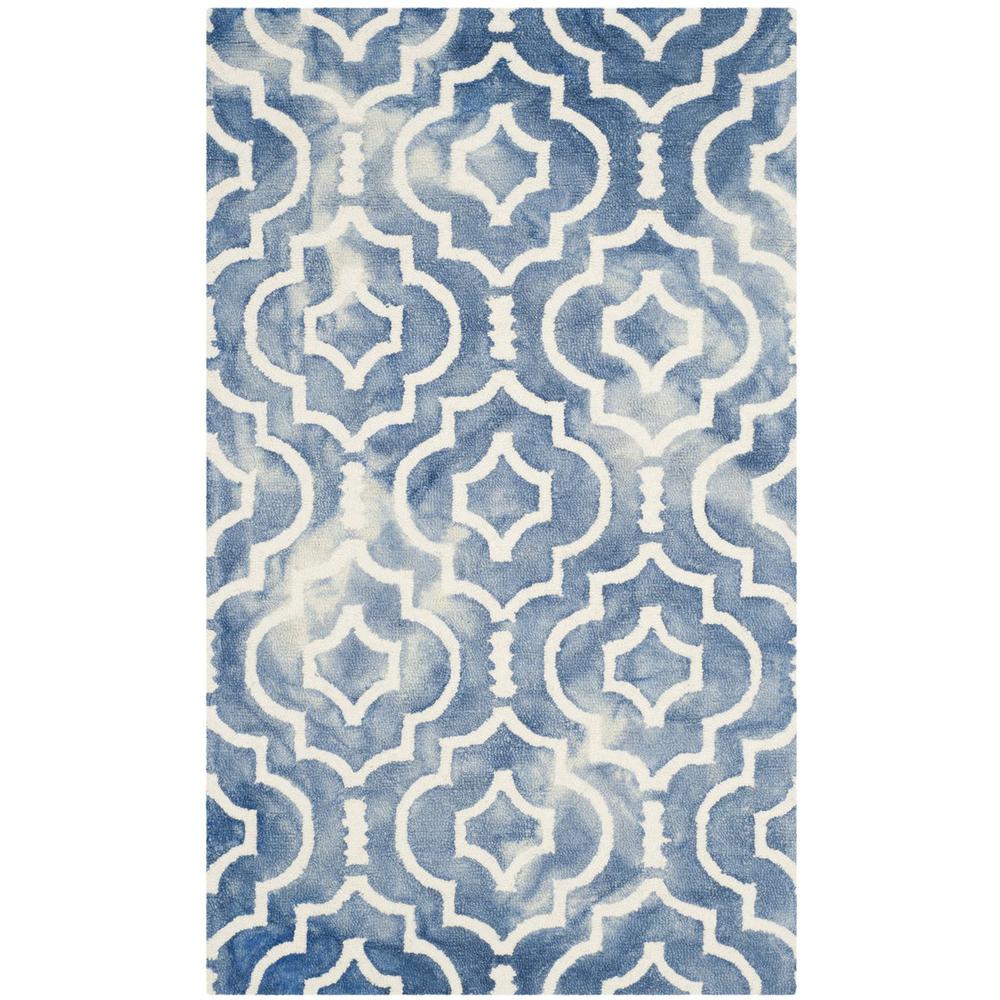 DIP DYE, BLUE / IVORY, 3' X 5', Area Rug, DDY538K-3. Picture 1