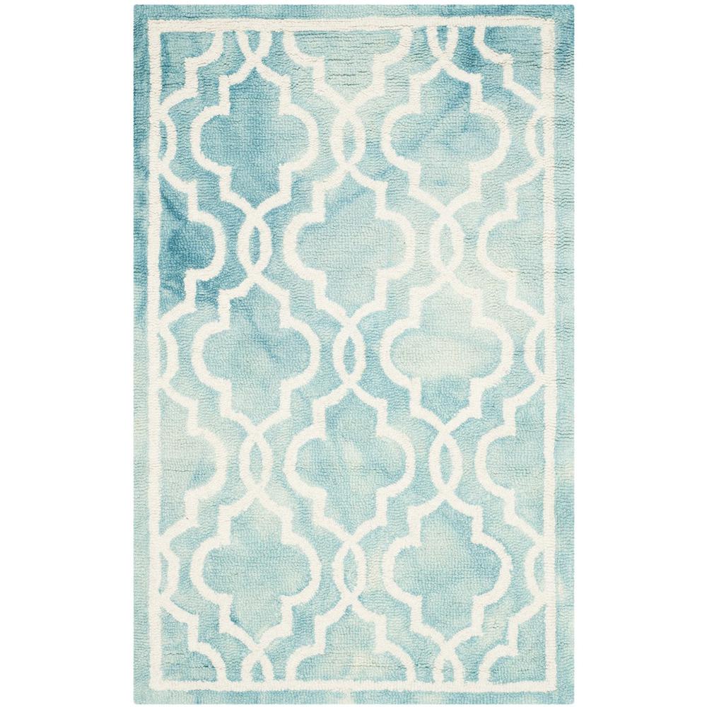DIP DYE, TURQUOISE / IVORY, 2'-6" X 4', Area Rug, DDY539D-24. Picture 1