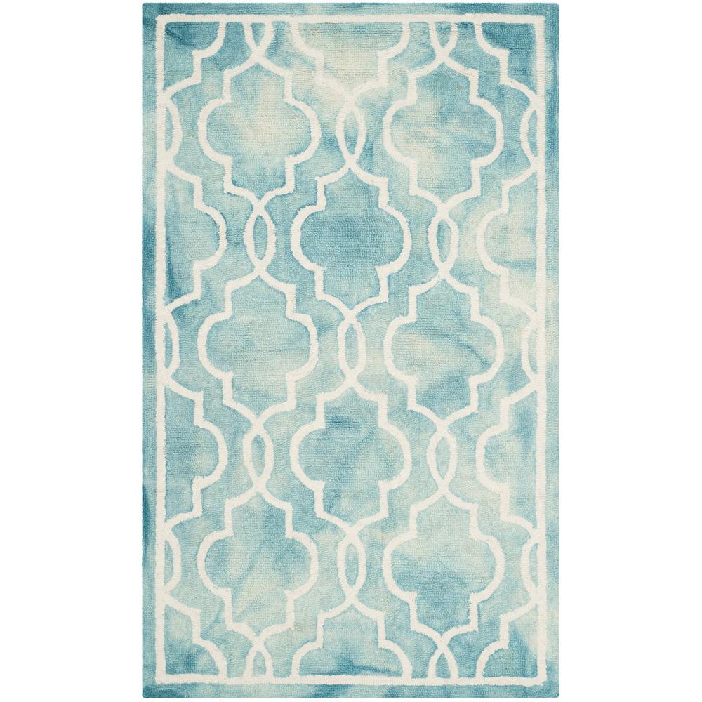 DIP DYE, TURQUOISE / IVORY, 3' X 5', Area Rug, DDY539D-3. The main picture.