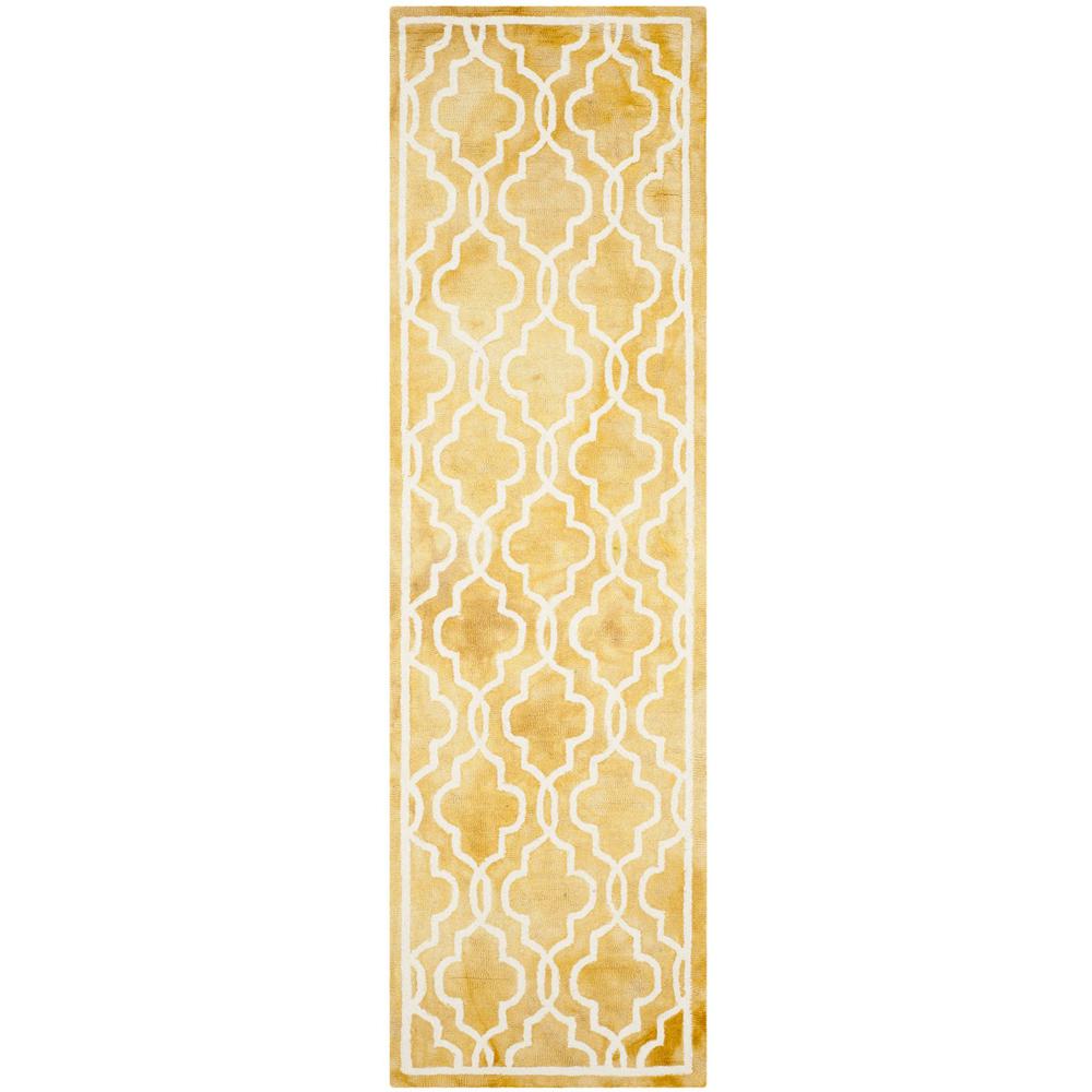 DIP DYE, GOLD / IVORY, 2'-3" X 8', Area Rug, DDY539H-28. Picture 1
