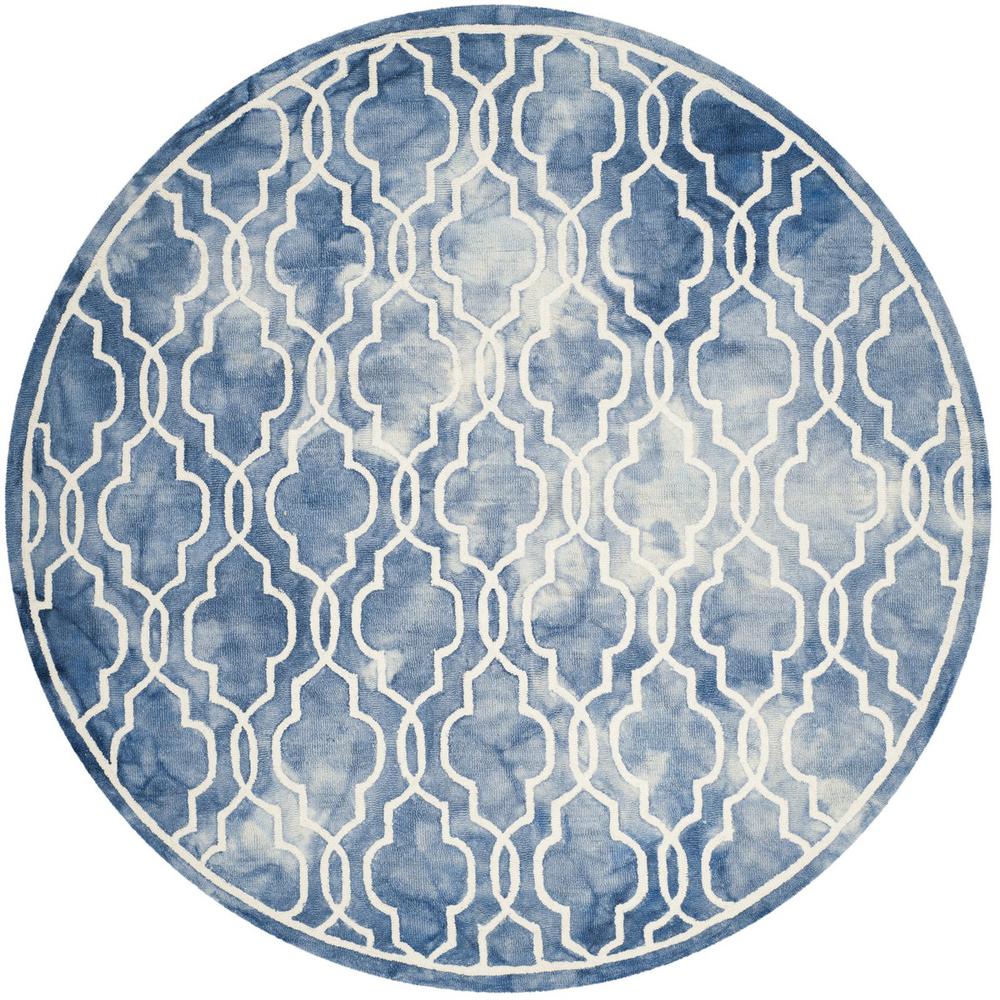 DIP DYE, BLUE / IVORY, 7' X 7' Round, Area Rug, DDY539K-7R. Picture 1