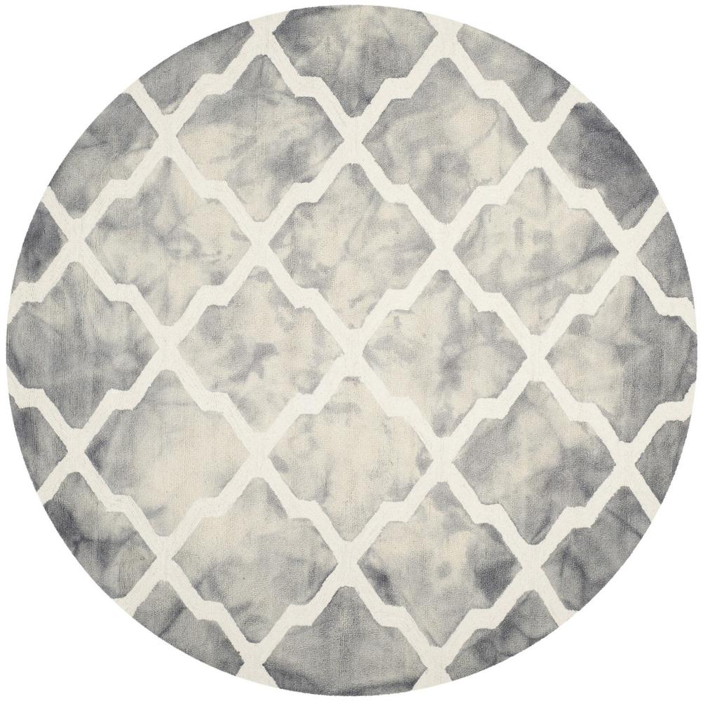 DIP DYE, GREY / IVORY, 7' X 7' Round, Area Rug, DDY540C-7R. Picture 1