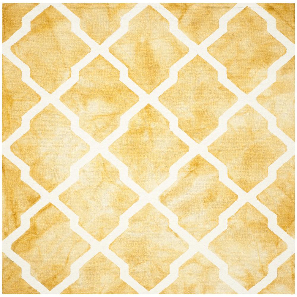 DIP DYE, GOLD / IVORY, 7' X 7' Square, Area Rug, DDY540H-7SQ. Picture 1