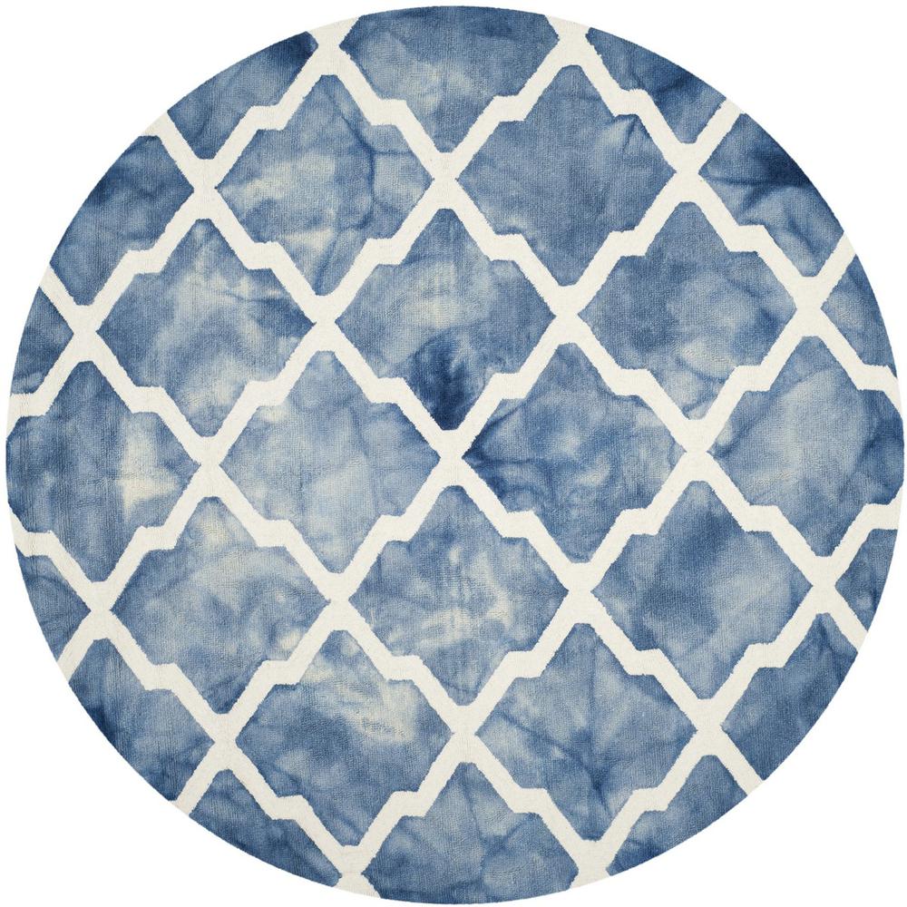 DIP DYE, BLUE / IVORY, 7' X 7' Round, Area Rug, DDY540K-7R. Picture 1