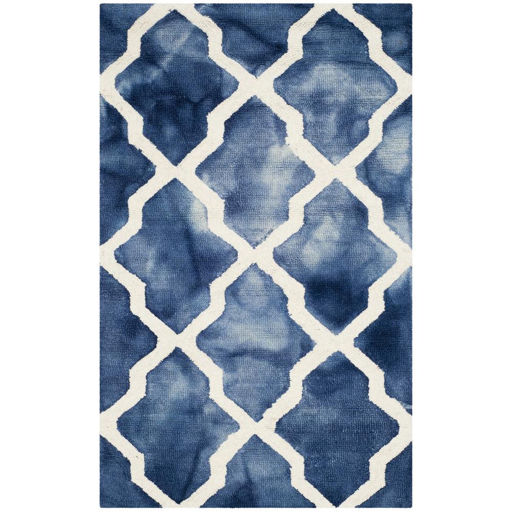 DIP DYE, NAVY / IVORY, 2'-6" X 4', Area Rug, DDY540N-24. Picture 1