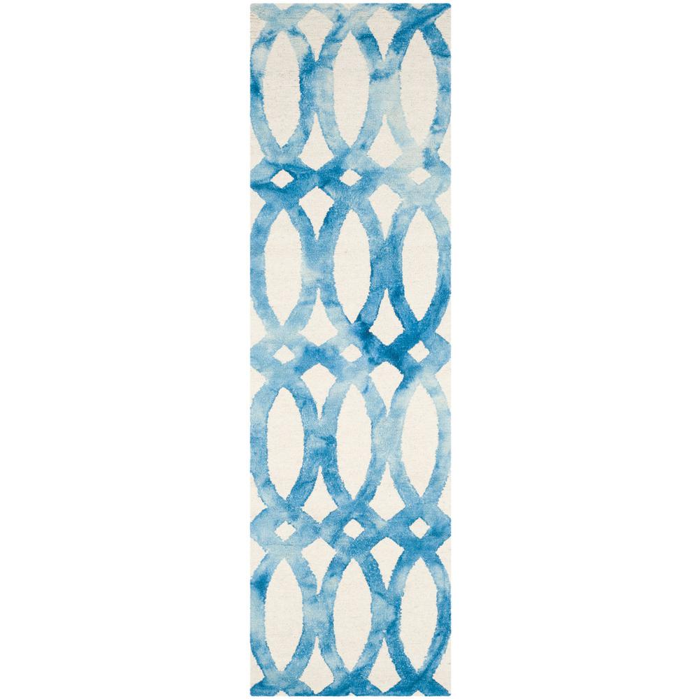 DIP DYE, IVORY / BLUE, 2'-3" X 8', Area Rug, DDY675A-28. Picture 1