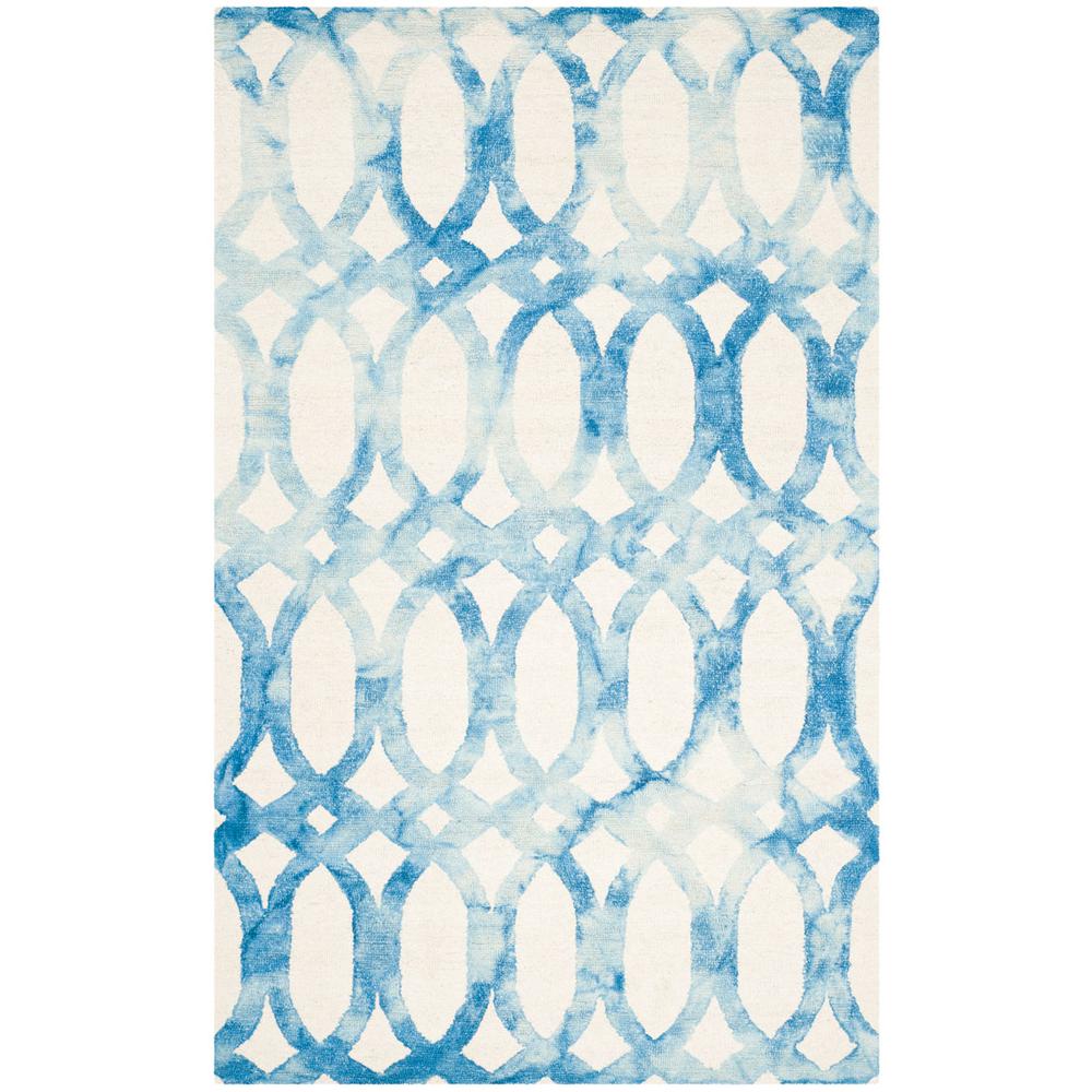 DIP DYE, IVORY / BLUE, 5' X 8', Area Rug, DDY675A-5. Picture 1
