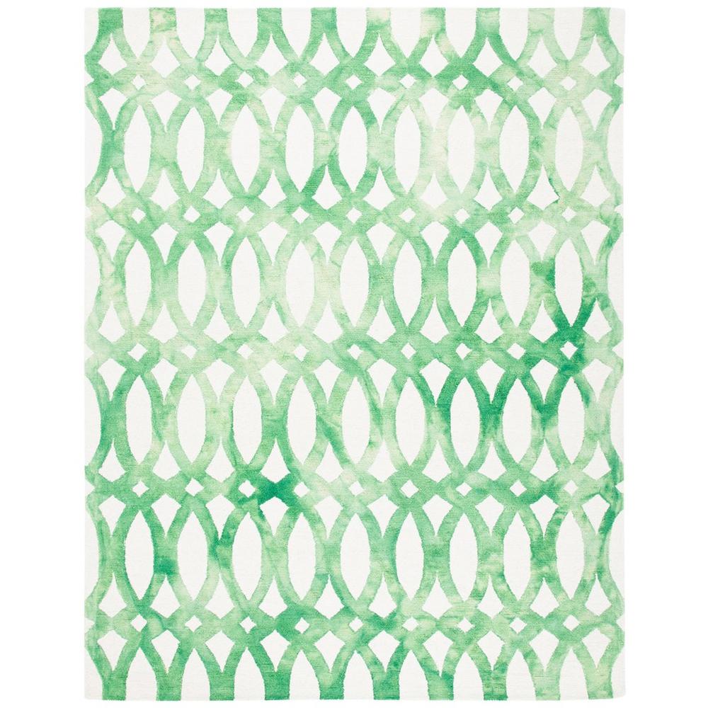 DIP DYE, IVORY / GREEN, 8' X 10', Area Rug. Picture 1