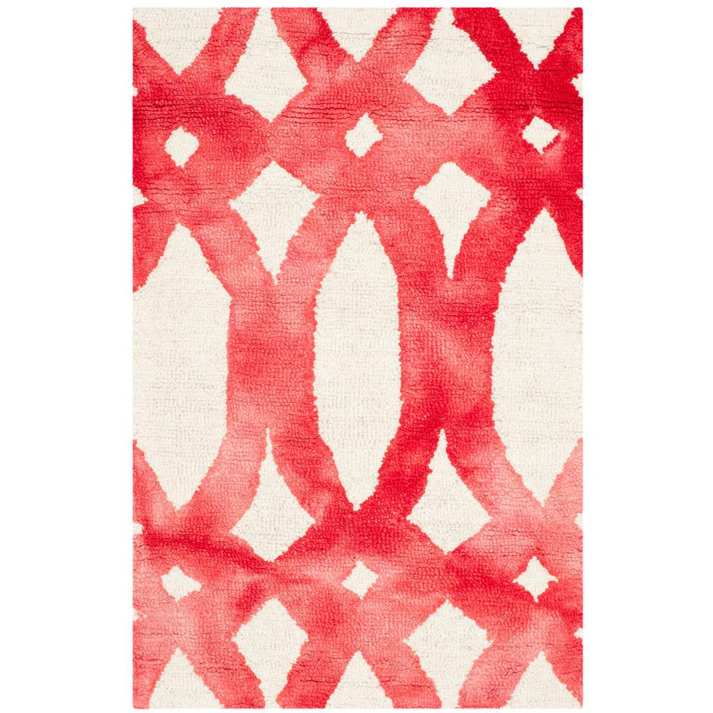 DIP DYE, IVORY / RED, 2' X 3', Area Rug. Picture 1