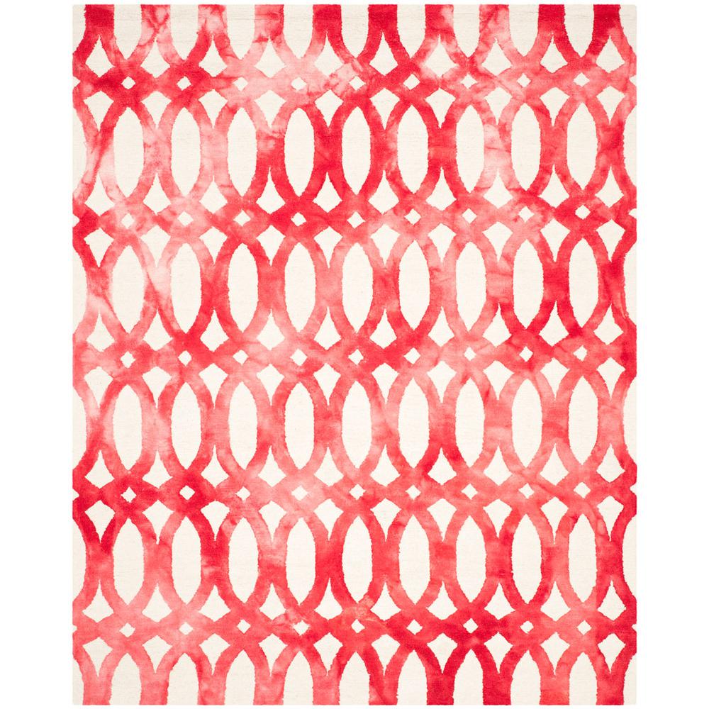 DIP DYE, IVORY / RED, 8' X 10', Area Rug. Picture 1
