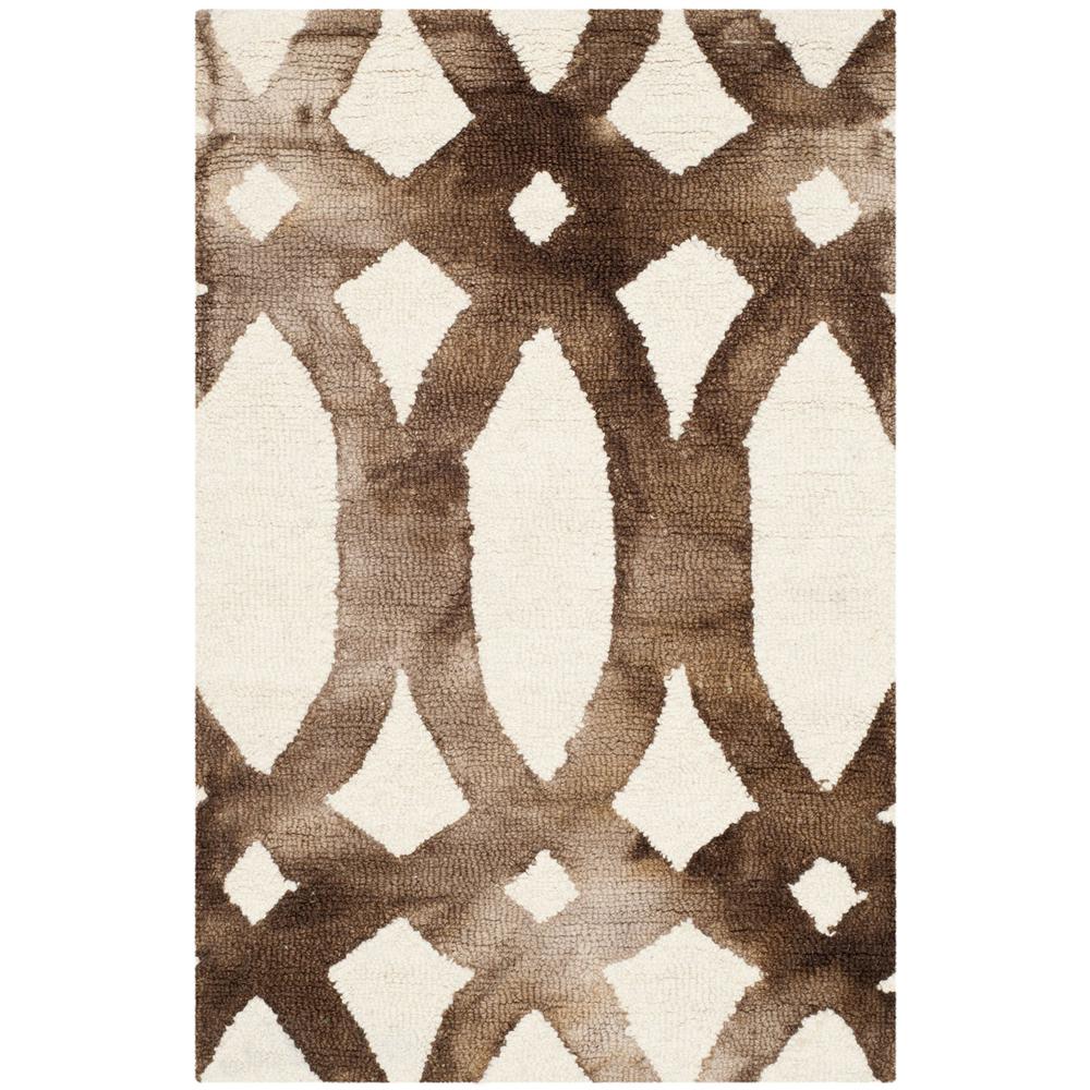 DIP DYE, IVORY / CHOCOLATE, 2' X 3', Area Rug, DDY675E-2. Picture 1