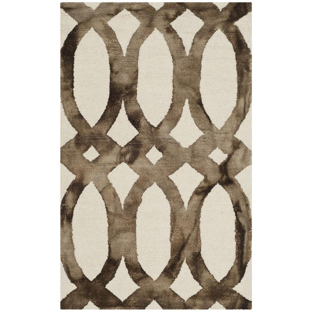 DIP DYE, IVORY / CHOCOLATE, 2'-6" X 4', Area Rug. Picture 1