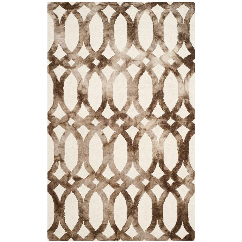 DIP DYE, IVORY / CHOCOLATE, 5' X 8', Area Rug, DDY675E-5. Picture 1