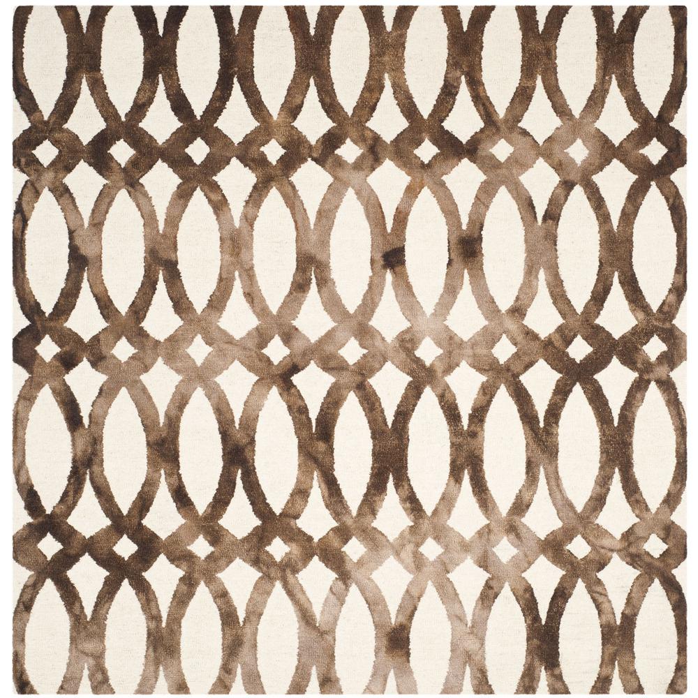 DIP DYE, IVORY / CHOCOLATE, 7' X 7' Square, Area Rug, DDY675E-7SQ. Picture 1