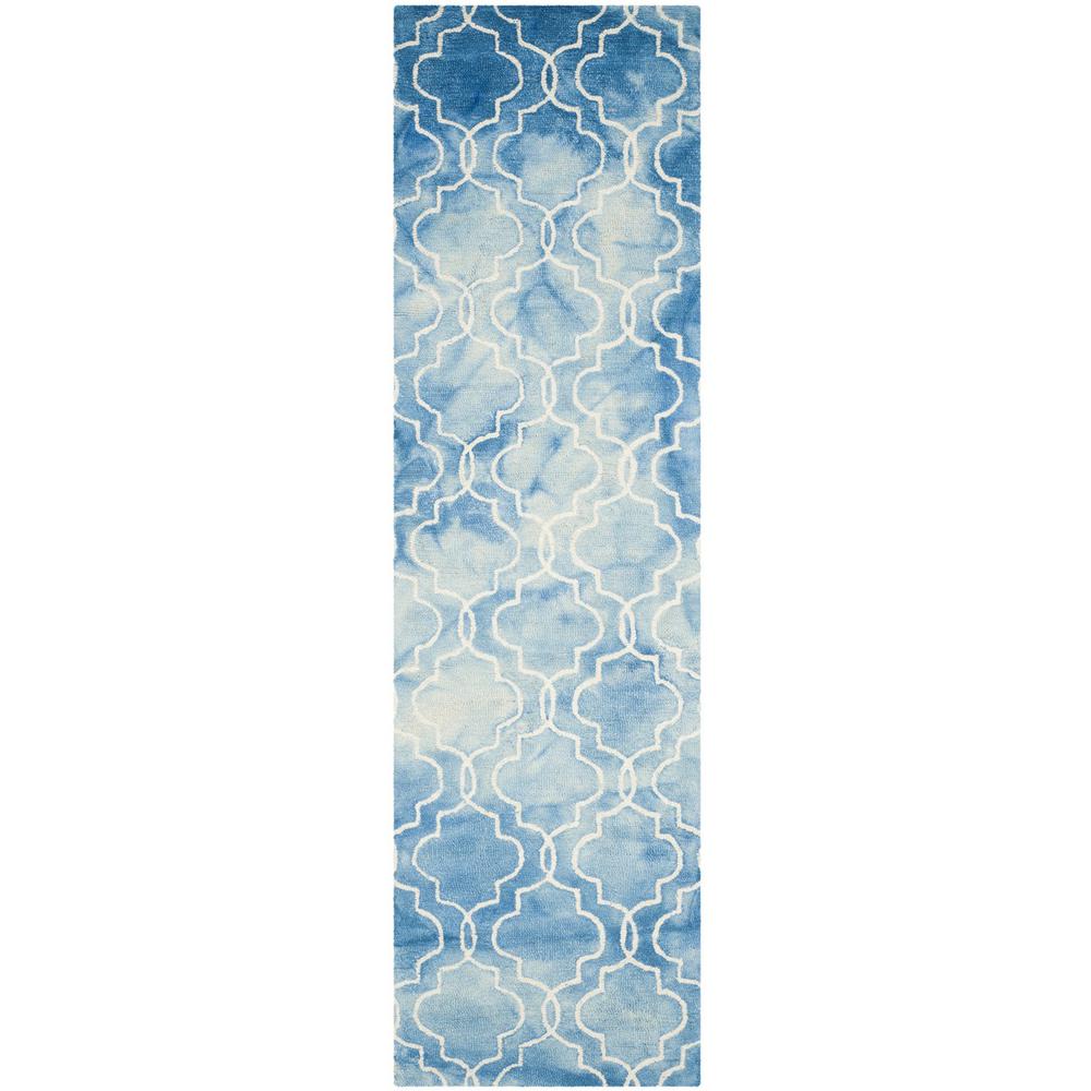 DIP DYE, BLUE / IVORY, 2'-3" X 8', Area Rug, DDY676G-28. Picture 1