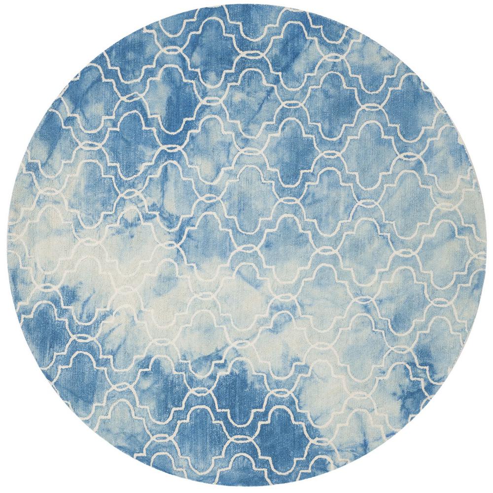 DIP DYE, BLUE / IVORY, 7' X 7' Round, Area Rug, DDY676G-7R. Picture 1