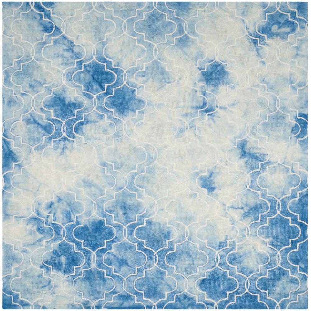 DIP DYE, BLUE / IVORY, 7' X 7' Square, Area Rug, DDY676G-7SQ. Picture 1