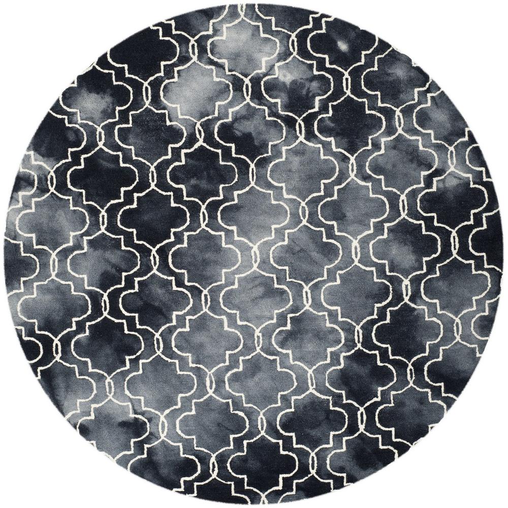 DIP DYE, GRAPHITE / IVORY, 7' X 7' Round, Area Rug, DDY676J-7R. Picture 1