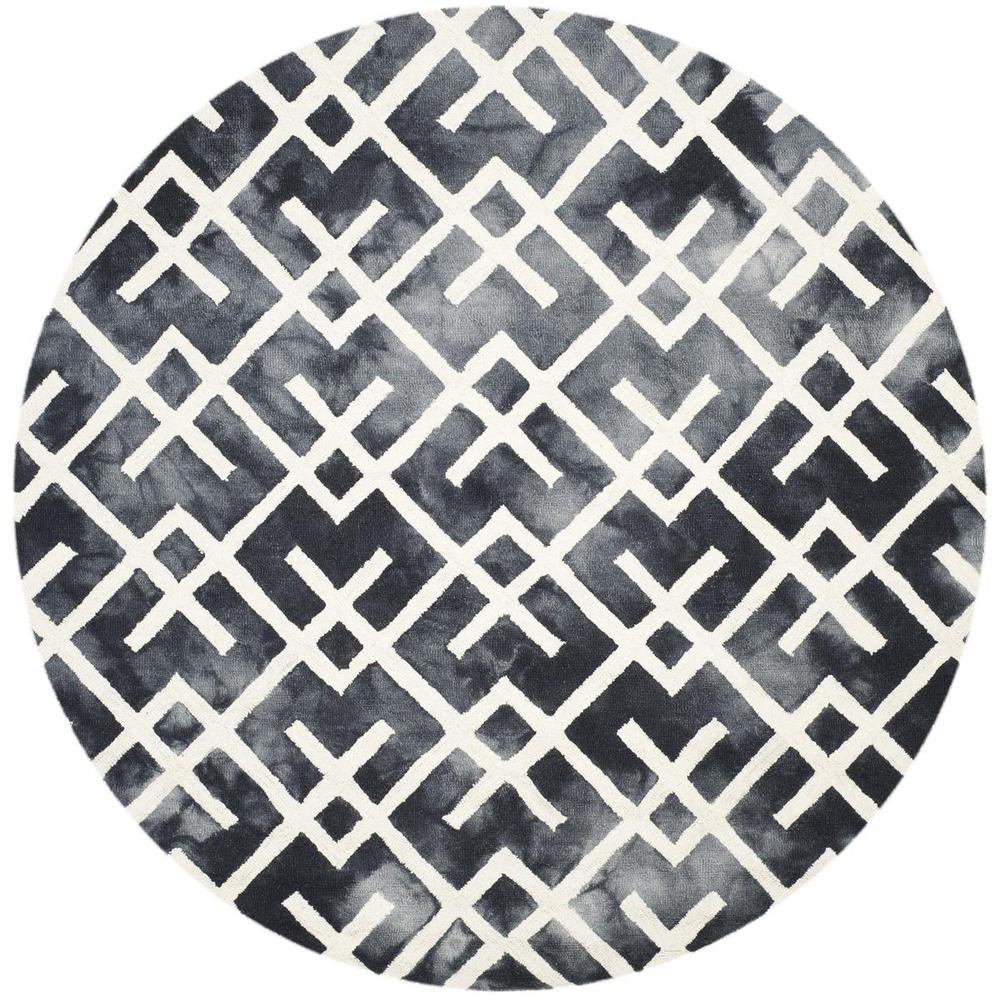 DIP DYE, GRAPHITE / IVORY, 7' X 7' Round, Area Rug, DDY677J-7R. Picture 1