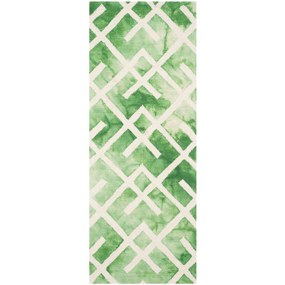 DIP DYE, GREEN / IVORY, 2'-3" X 6', Area Rug, DDY677Q-26. Picture 1