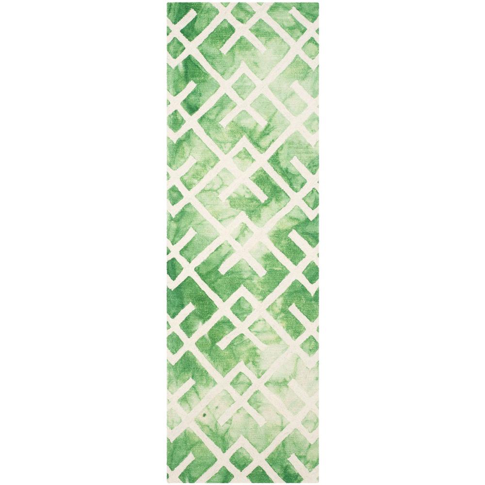 DIP DYE, GREEN / IVORY, 2'-3" X 8', Area Rug, DDY677Q-28. Picture 1