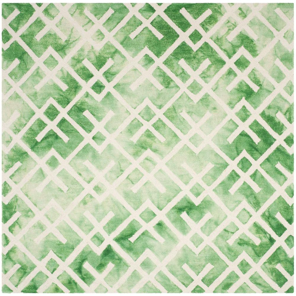 DIP DYE, GREEN / IVORY, 7' X 7' Square, Area Rug, DDY677Q-7SQ. Picture 1