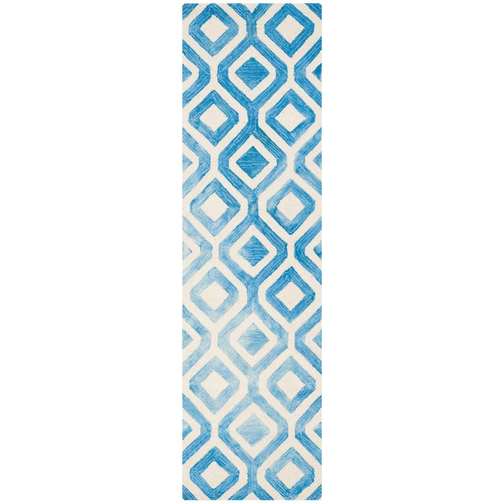 DIP DYE, IVORY / BLUE, 2'-3" X 8', Area Rug, DDY679A-28. Picture 1