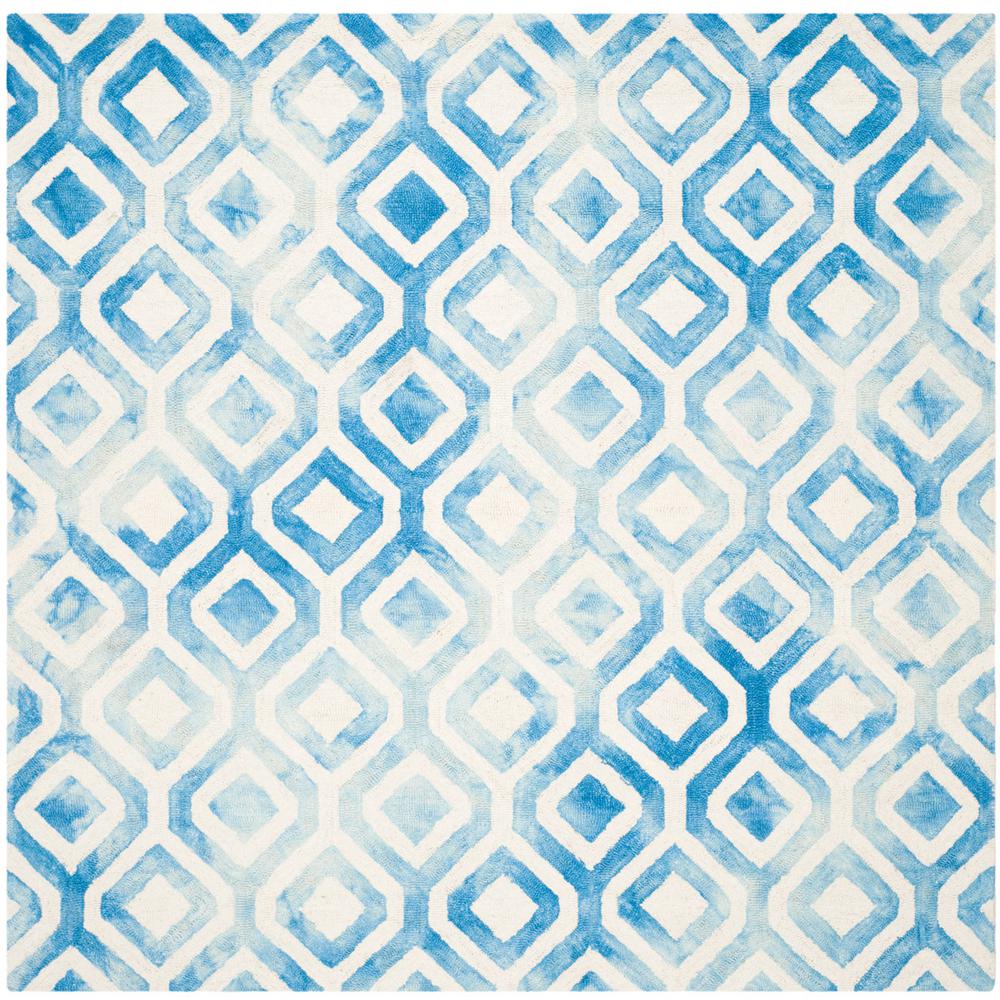 DIP DYE, IVORY / BLUE, 7' X 7' Square, Area Rug, DDY679A-7SQ. Picture 1