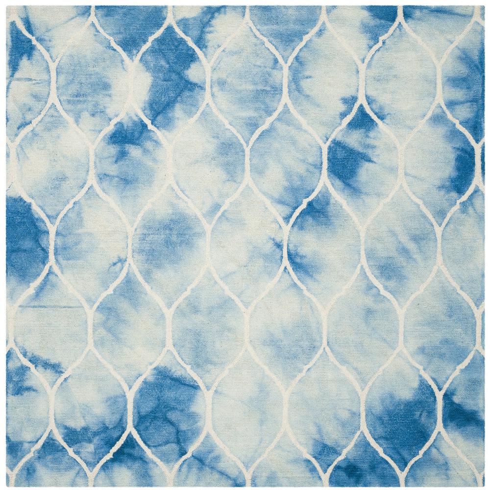 DIP DYE, BLUE / IVORY, 7' X 7' Square, Area Rug, DDY685G-7SQ. Picture 1