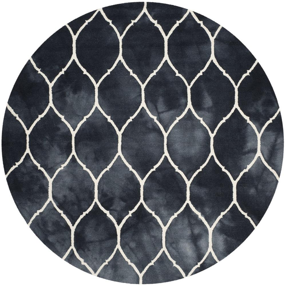 DIP DYE, GRAPHITE / IVORY, 7' X 7' Round, Area Rug, DDY685J-7R. Picture 1