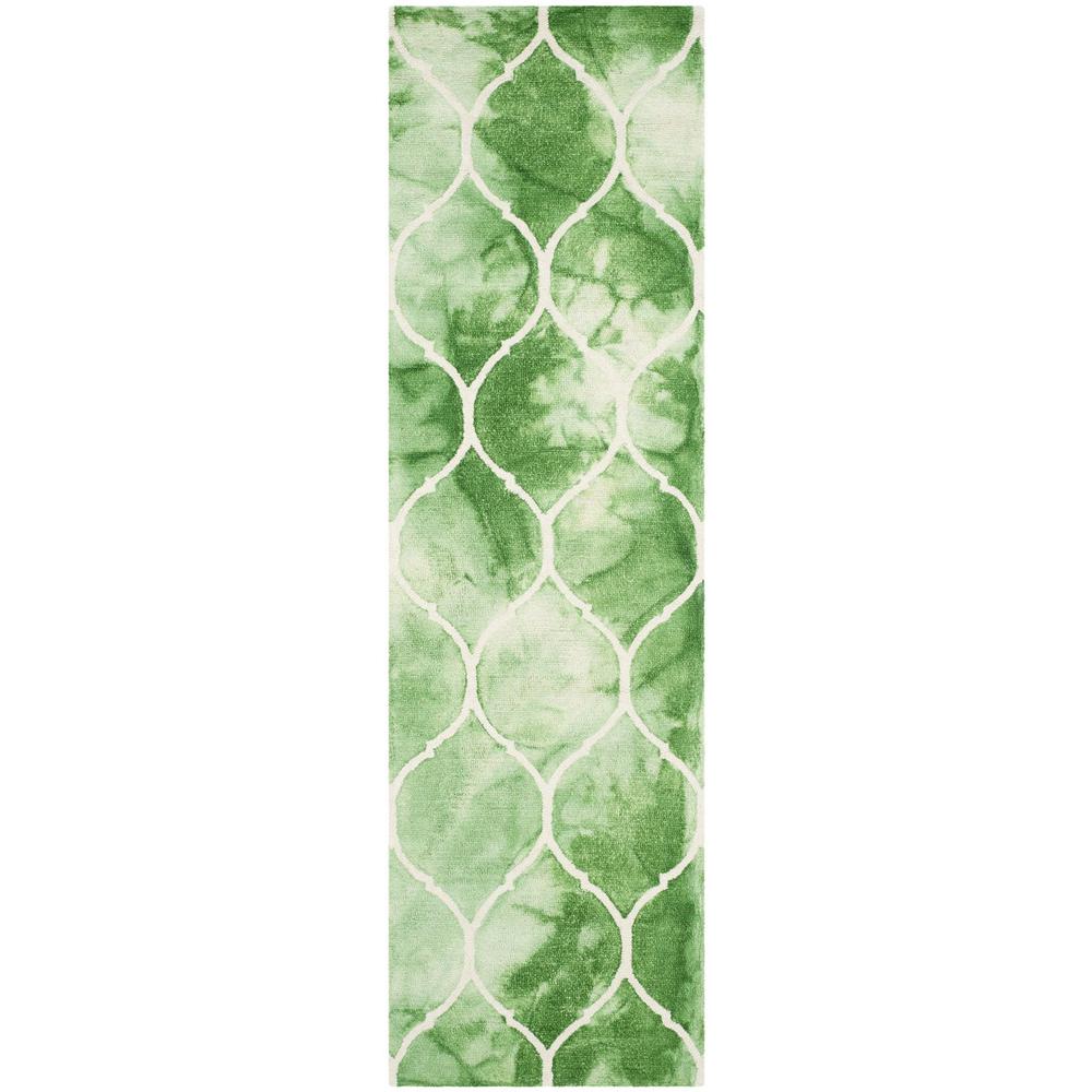 DIP DYE, GREEN / IVORY, 2'-3" X 8', Area Rug, DDY685Q-28. Picture 1
