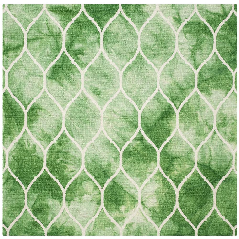 DIP DYE, GREEN / IVORY, 7' X 7' Square, Area Rug, DDY685Q-7SQ. Picture 1