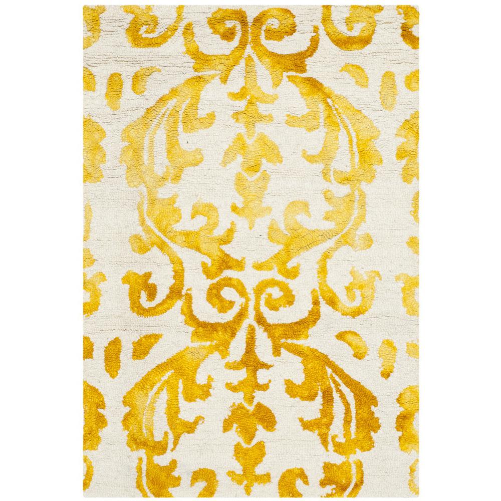 DIP DYE, IVORY / GOLD, 2' X 3', Area Rug, DDY689A-2. Picture 1