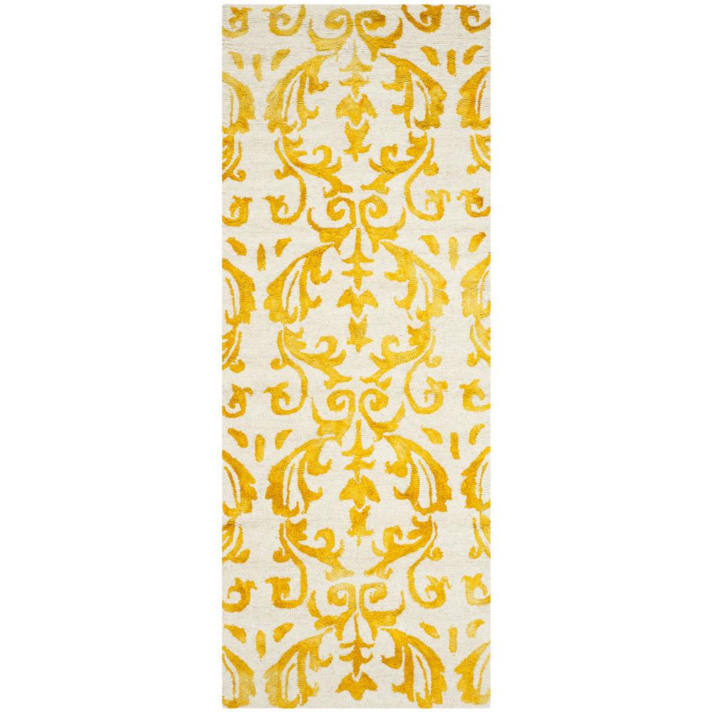 DIP DYE, IVORY / GOLD, 2'-3" X 6', Area Rug, DDY689A-26. Picture 1