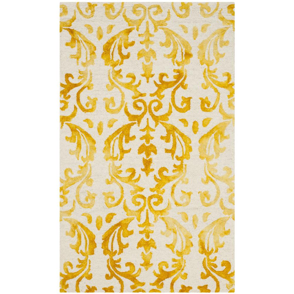DIP DYE, IVORY / GOLD, 3' X 5', Area Rug, DDY689A-3. Picture 1